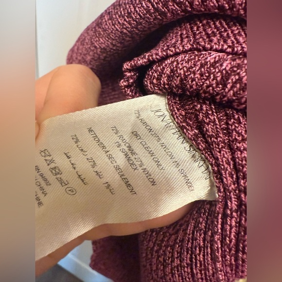 Jonathan Simkhai Womens Danika Cut Out Long Sleeve Marled Midi Dress Small B4HP - Picture 8 of 9